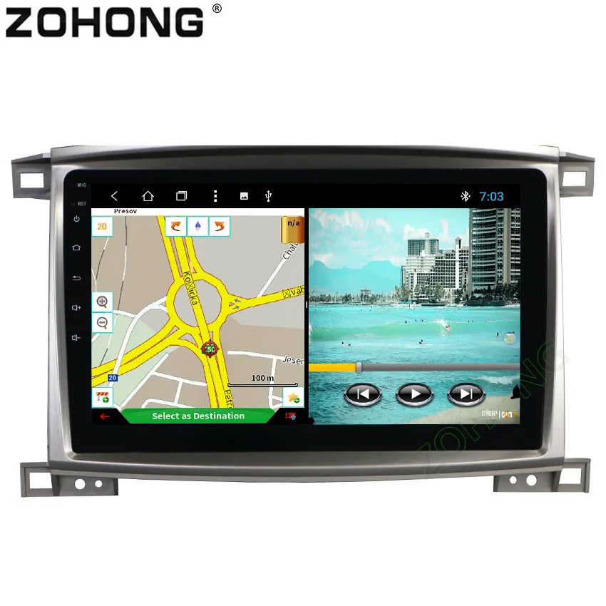 Cheap 2.5D 10.2 inch PIP Octa 8 Core Android Car multimedia DVD player for Toyota Land cruiser 100 LC 100 car radio GPS Navigation BT 2