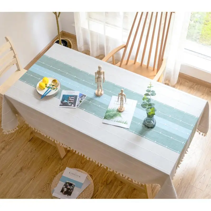 Европейская прямоугольная скатерть для стола водонепроницаемая и маслостойкая Скатерть Декоративная скатерть с кисточками украшение для свадебного банкета