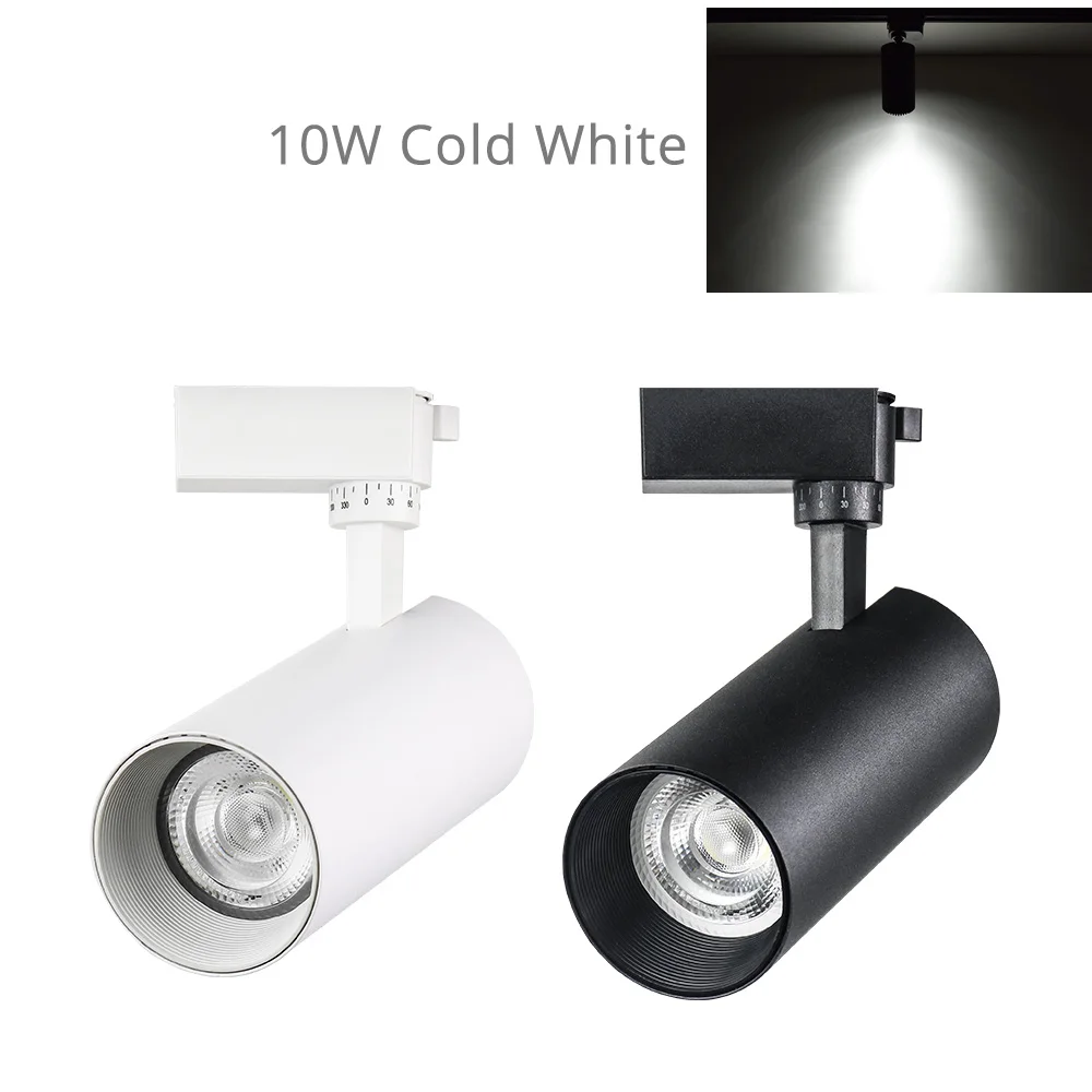 Современный светодиодный светильник с 2 проводами для магазина, дома, одежды, витрины, светильник, s светильник, рельсовый светильник, COB Точечный светильник, s система - Испускаемый цвет: 10W-Cold White