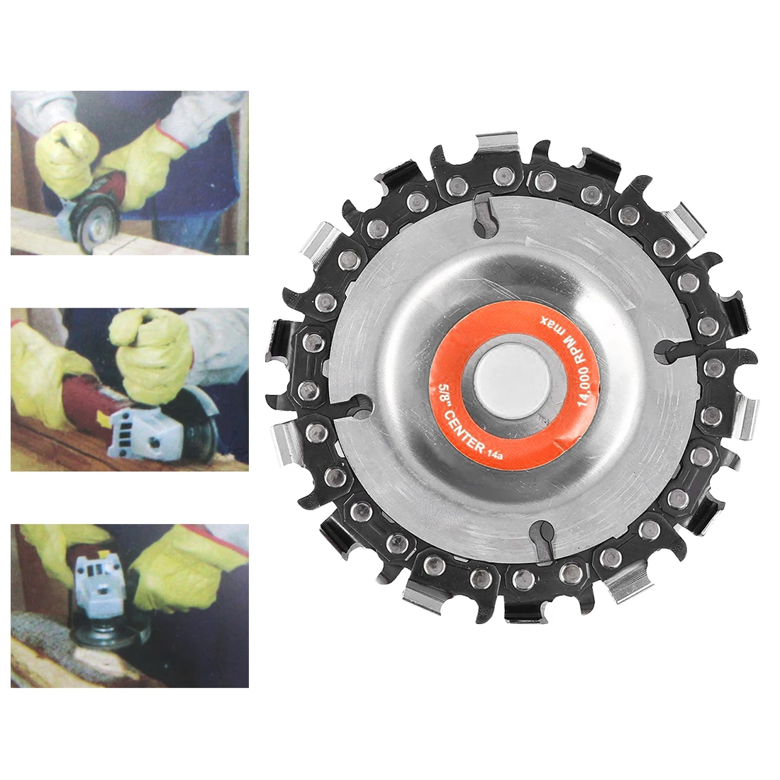 

4 Inch Grinder Disc and Chain 22 Tooth Fine Abrasive Cut Chain For 100/115 Angle Grinder for wood carving disc
