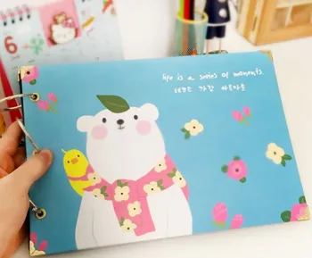 

Cute Lovely Girls DIY Photo Albums Creative Pasting Album Scrapbook Kit Baby Cheap Photo Albums