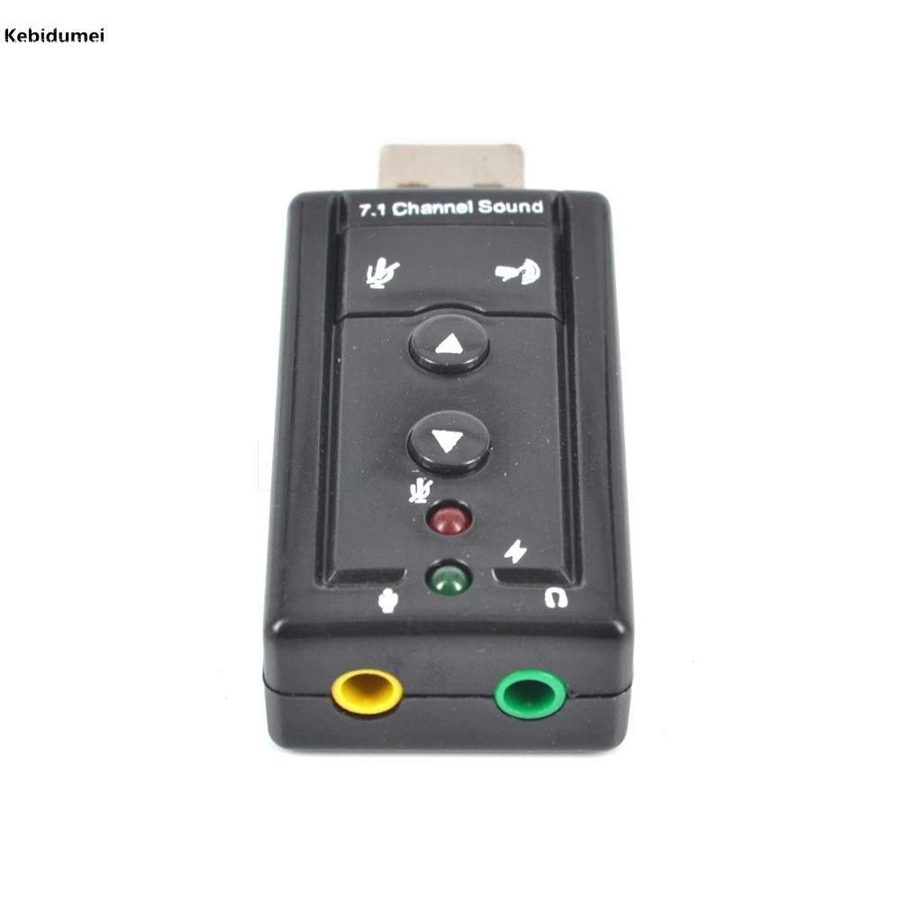 

Professional External USB Sound Card Adapter Virtual 7.1 Channel 3D Microphone Device Speaker Audio Mic 3.5mm Jack Converter