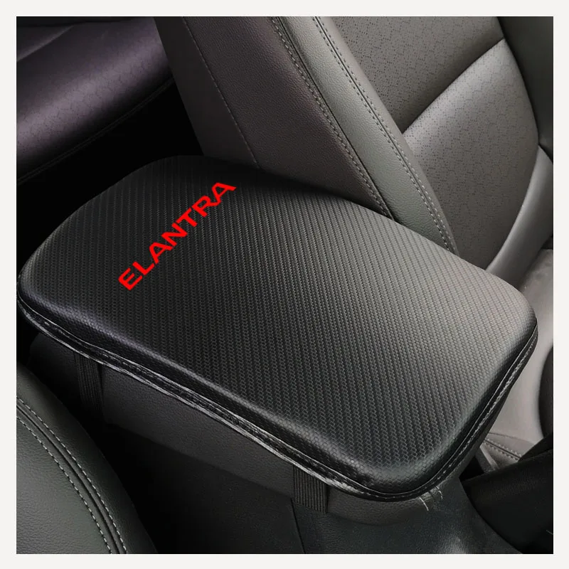 

Carbon Fiber Texture Pu Leather Car Center Console Arm Rest Seat Box Pad Vehicle Protective Car Styling For Hyundai Elantra