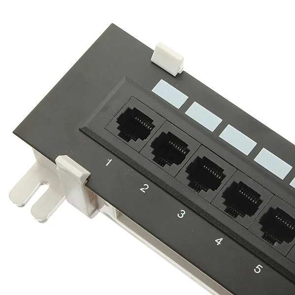 Мини Патч панель RJ45 12 портов CAT5E сетевое настенное крепление для стойки кронштейн