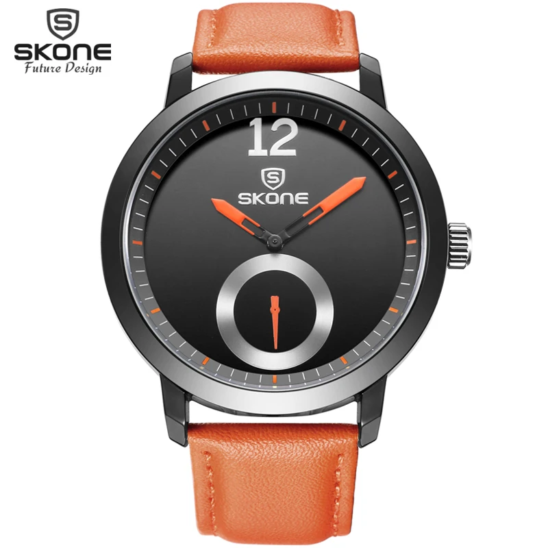 Men Brand SKONE genuine Watches 30m waterproof leather women Men s Watch Business Casual Fashion Quartz