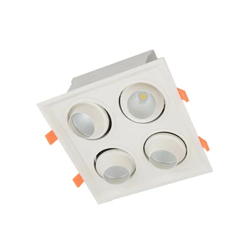 

Multi light emitting styles Anti-glare 15/24 beam angle 4x8w 4x12w adjustable 4-head lights led grille lamp embedded