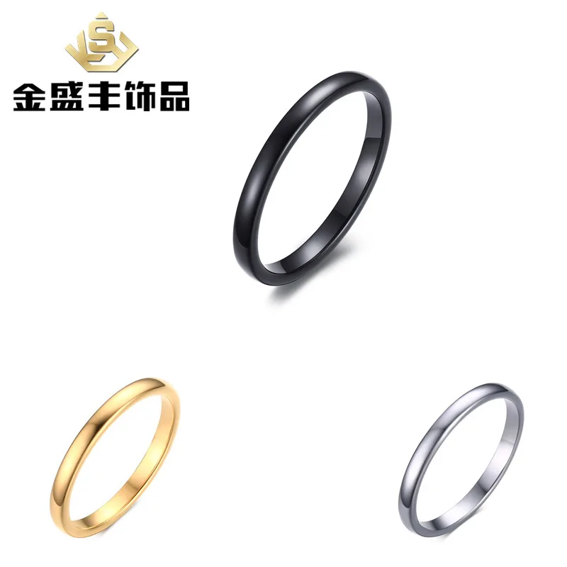 

fashion lady's 2mm tungsten steel ring light small rings for women female woman jewelry tungsten jewelry wholesale 3 colors