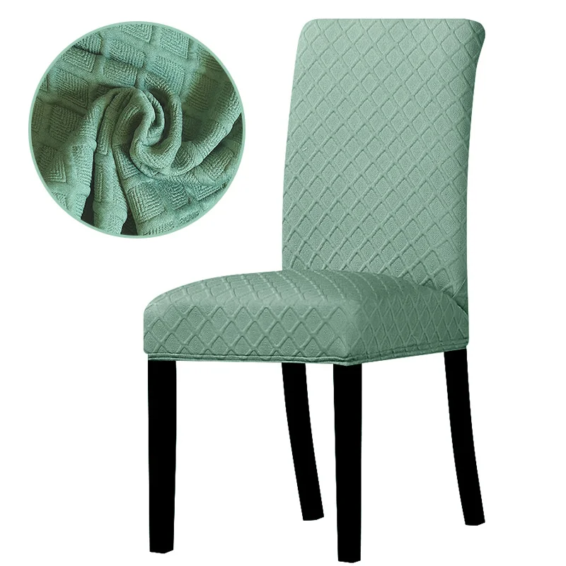 8 цветов сплошной цвет трикотажный тканевый чехол на стулья эластичные чехлы на кресла стрейч Чехлы для банкета отеля столовой офиса - Цвет: Tiffany