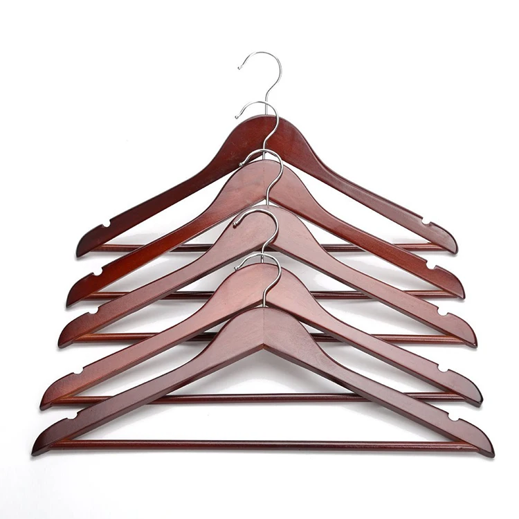 [Free Shipping] High Quality Wine Red Wooden Hanger  for Suits  (10 pieces/ lot)