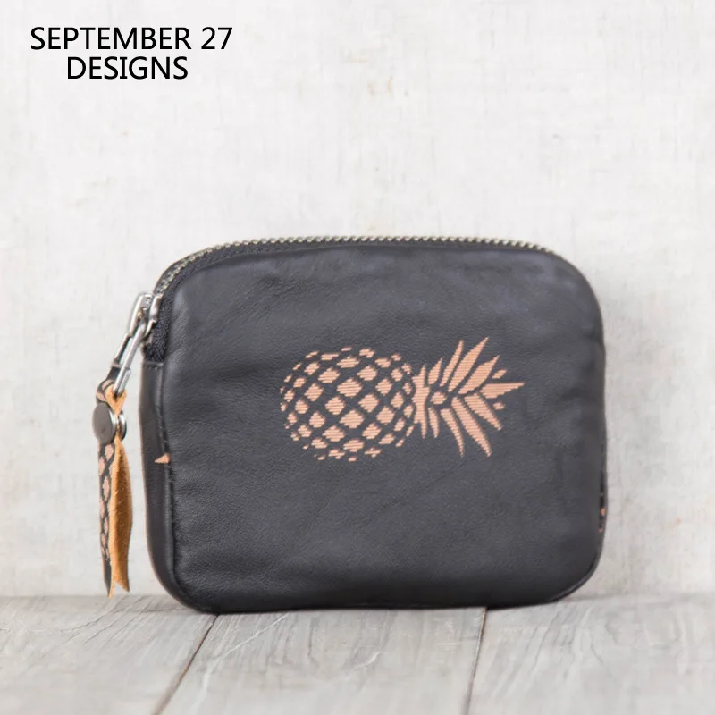 

Coin Pouch Genuine Leather Women Coin Purses Fashion Small Zipper Wallets Soft Sheepskin Mini Key Wallet Casual Money Bag Men