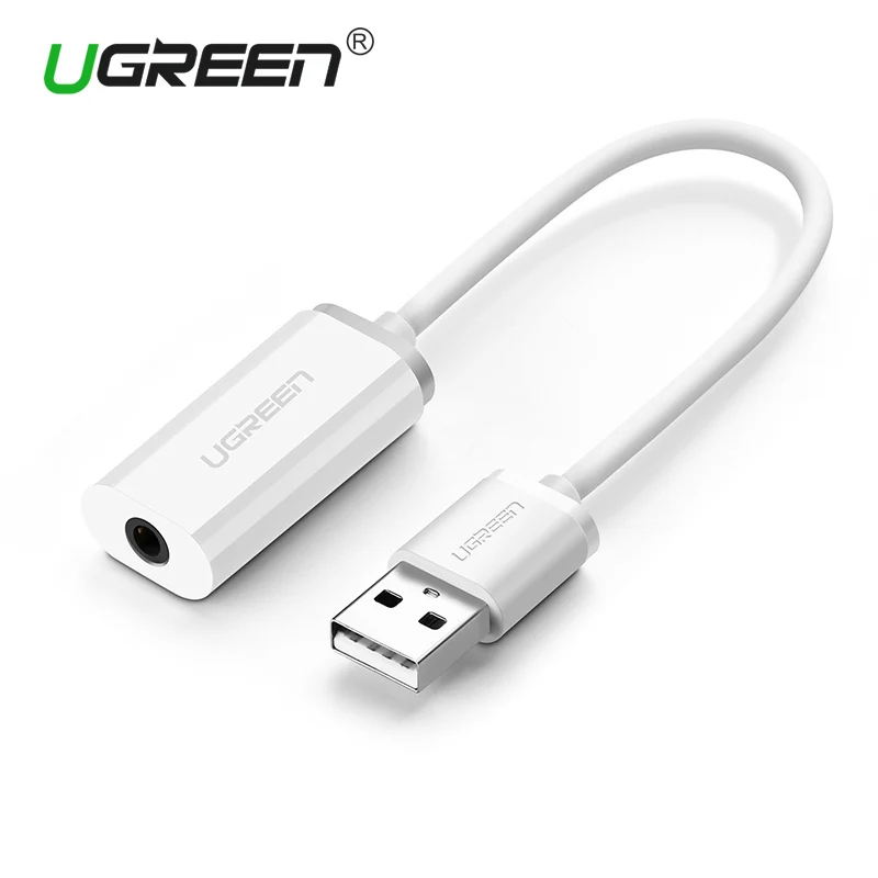 Ugreen External USB Audio Sound Card Mic Adapter Speaker 3.5mm Jack Stereo Audio Cable Headset for PS4 Laptop Computer Headphone