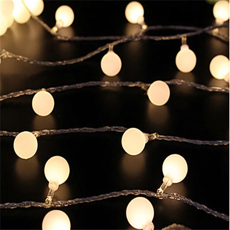4M 20 Led Festoon Christmas Tree Garland String Xmas Decoration Ball Led Curtain Navidad Curtain Fairy Lights Holiday