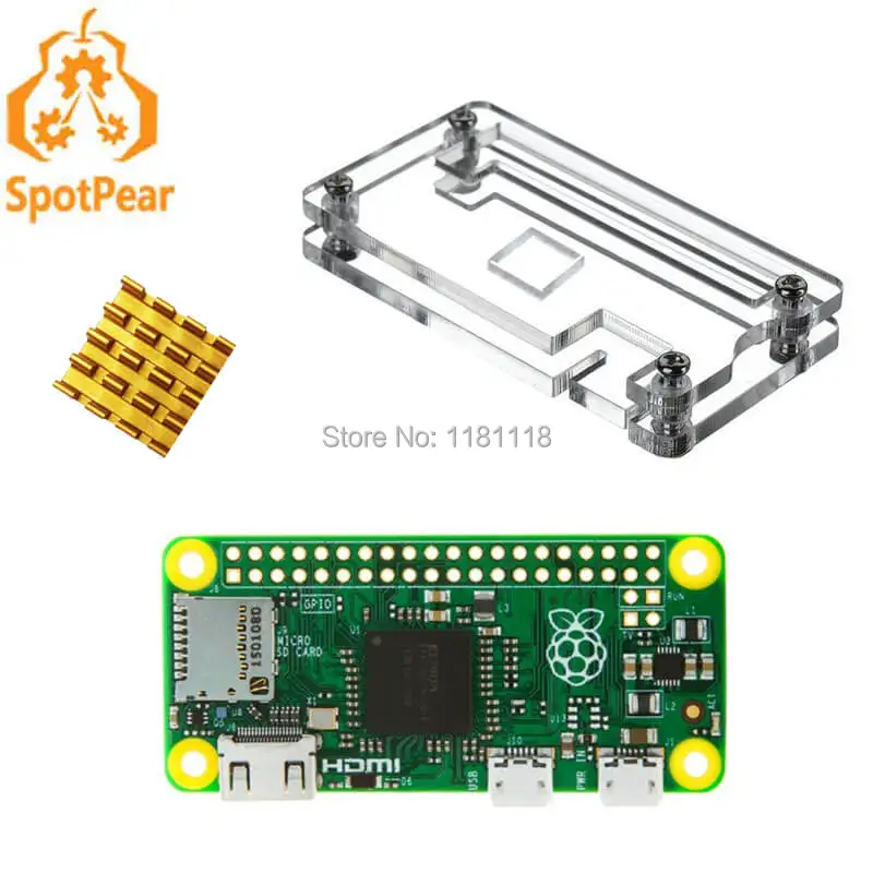 

Raspberry Pi zero Pi0 Board Version 1.3 Linux with case and Heatsinks