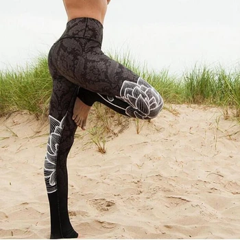 

Women Print Flower Yoga Pants Tights Fitness Gym Running Tights Women Leggings