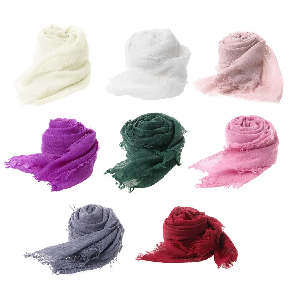 

Tassels Scarf Fabric Soft Baby Photography Prop Filling Newborn Cheesecloth Wrap