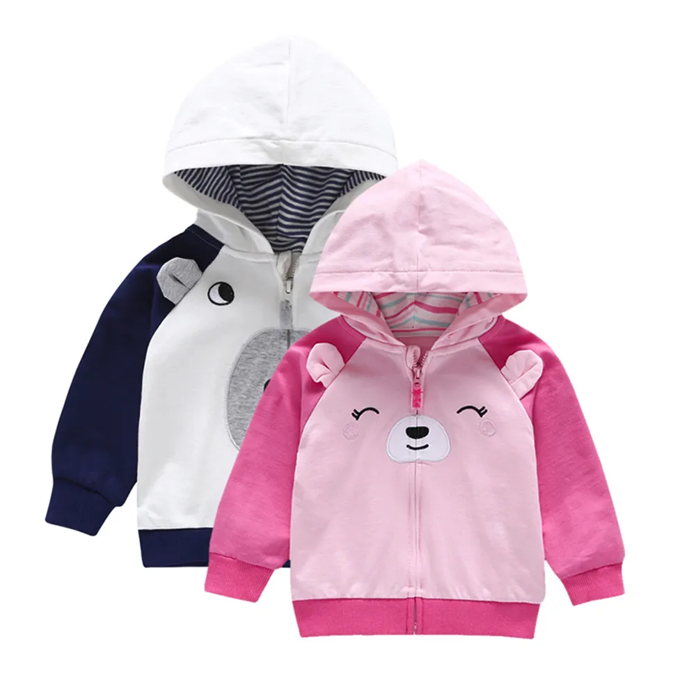 

MUQGEW 2019 Hot Sale Toddler Baby Boys Dog Ears Long Sleeve Tops Hoodie Zip Warm Outfits Coat Clothes Dropshipping Baby Clothes
