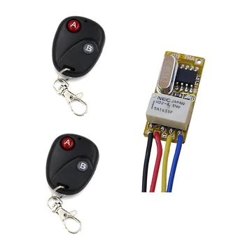 

DC3.5V-12V Mini Relay Receiver Remote Control Switches DC3.7V 4.5V 5V 6V 7.4V 9V 12V NO COM NC Micro Wireless LED Power Switch