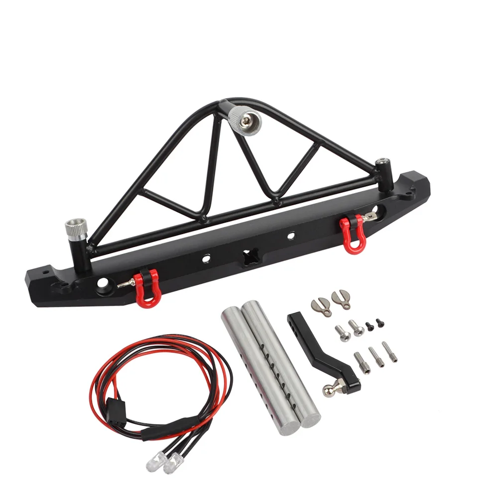 

RC Metal Rear Bumper with Spare Tire Rack & Light for Redcat GEN8 1/10 RC Rock Crawler