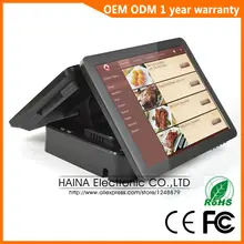 Haina Touch 15 inch Wireless Touch Screen Pos Terminal Ingenico Dual Screen POS System