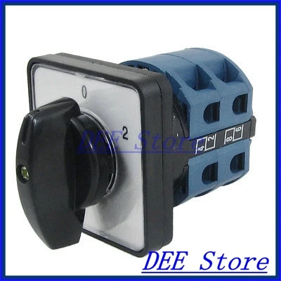 

AC 440V 240V 8 Screw Terminals 1-0-2 Position Changeover Switch