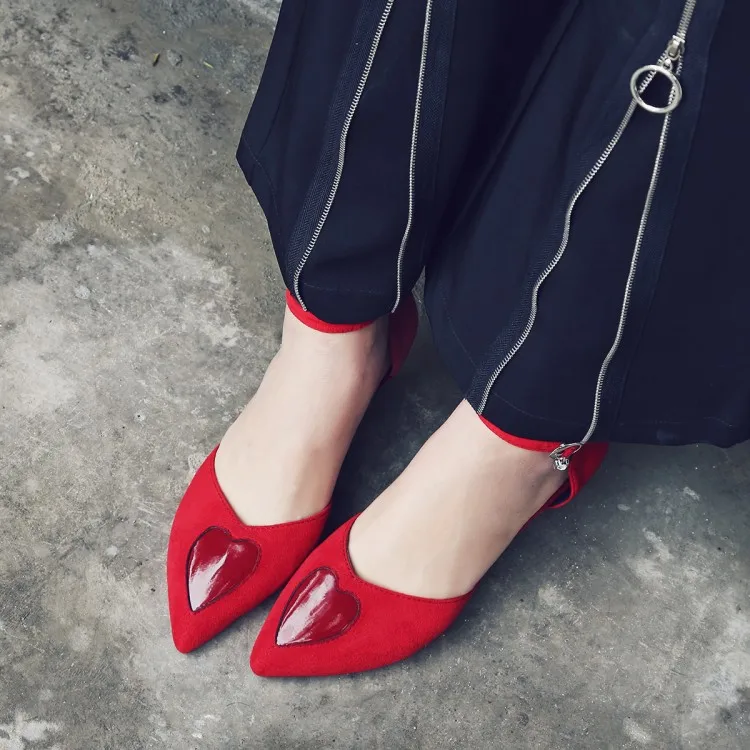 

Big Size9 10 11 12 13 14 15 16 heart high heels sandals women shoes woman summer ladies Pointed loving sandals with thick heels