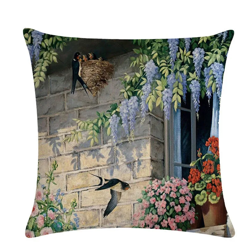 45 * 45cm Country Scenery Cover Throw Pillowcase Pillow Covers Seat Cushion Decorative Homer Decorr | Дом и сад