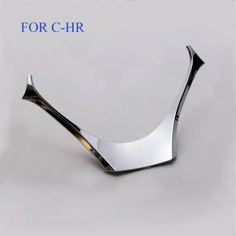 

FIT FOR chr C-HR 2016 2017 2018 car Interior Accessories Steering Wheel Cover Trim U Shape Decorative ABS CHROME for chr
