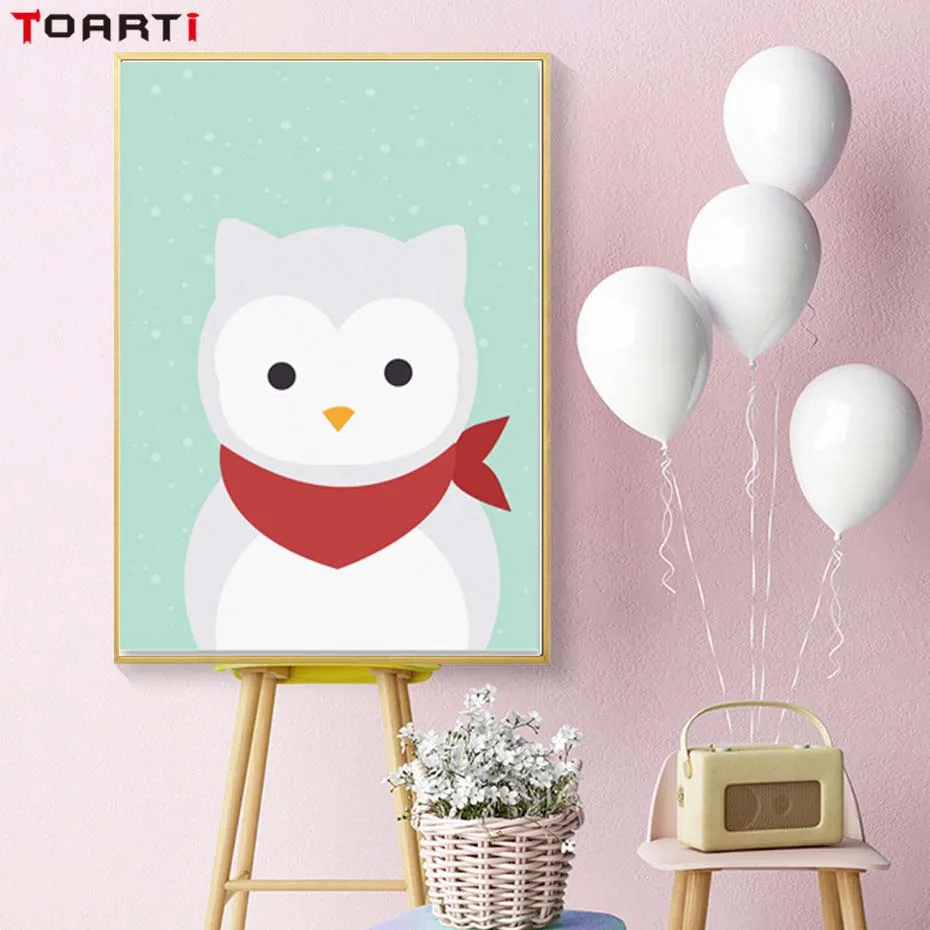 Cartoon Monkey Penguin Vivid Animals Wall Art Murals Poster&Prints Canvas Painting For Kids Bedroom Modular Picture Home Decor (6)