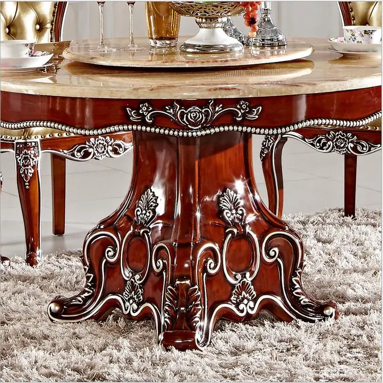 Антикварный стиль Итальянский обеденный стол, твердой древесины итальянский стиль роскошный обеденный стол набор pfy2001