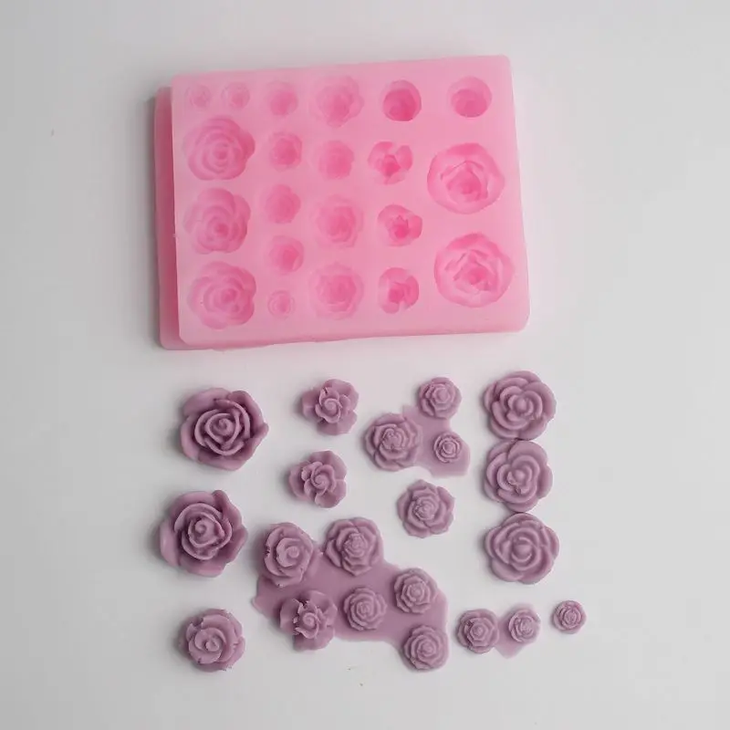 

Mini flower silica gel die sugar cake decorating tool Handmade Chocolate Mould DIY Silicone Soap Mold