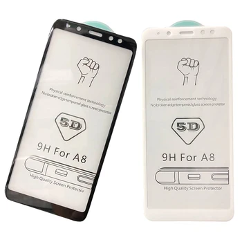 

30pcs 5D Tempered Glass Full Cover Screen Protector For Samsung Galaxy A8 2018 Plus A6 A7 A5 A3 2017 J3 Pro J5 J7 Prime