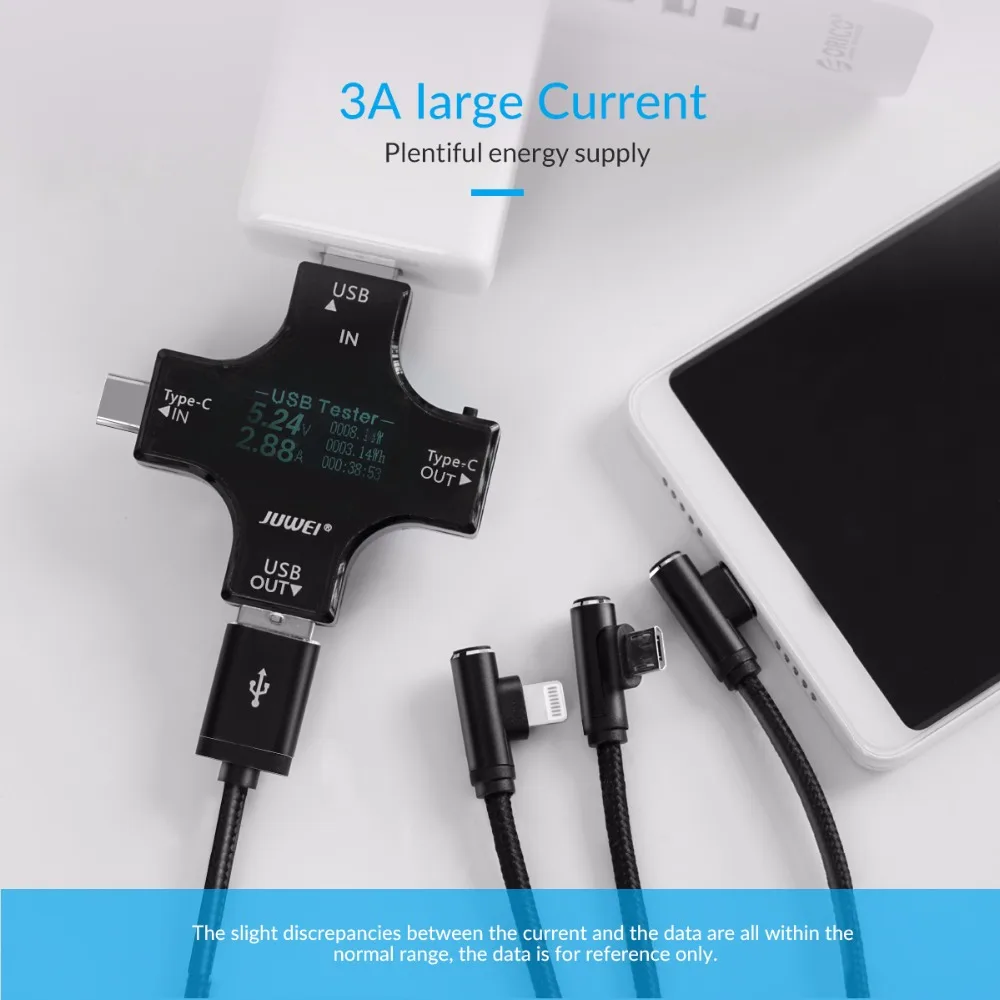 ORICO 3 في 1 كابل يو اس بي للهاتف المحمول المصغّر usb نوع C كابل الشاحن ل فون سامسونج 6X7 8 10 xiaomi كابل شحن