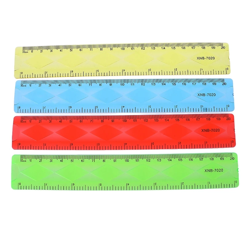 

1PC Soft 20cm Ruler Multicolour Flexible Creative Stationery Rule School Supply