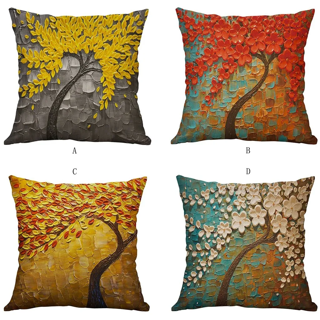 Decorative Simple Linen Cushion Cover Polyester Home Decor Bedroom Decorative Car Seat Throw Pillow Cover For Sofa W0420