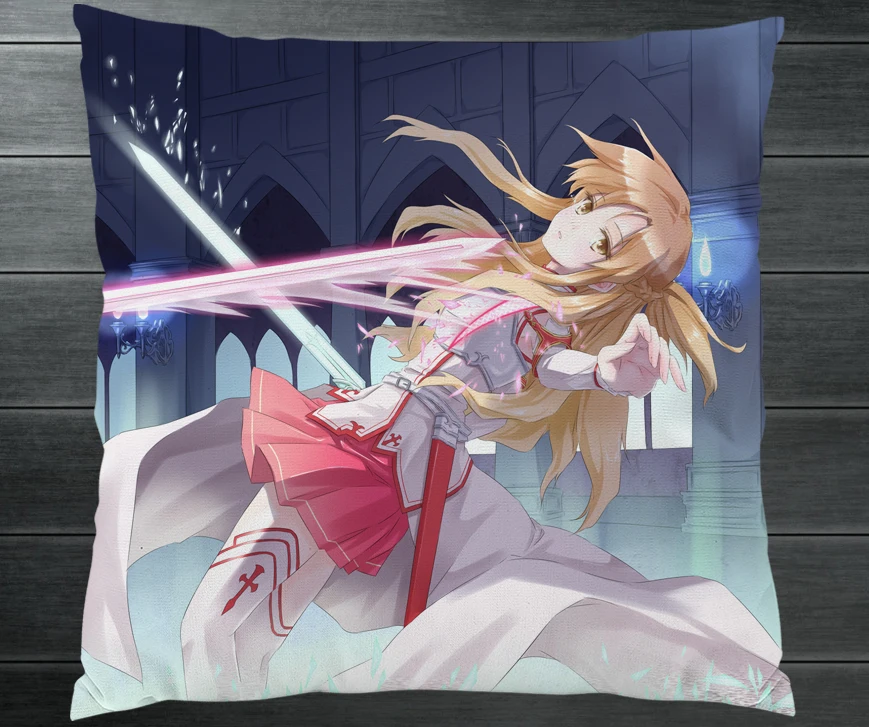 Аниме Новый SAO Sword Art Online Yuuki Asuna двусторонний чехол для подушки s Hugging Наволочка