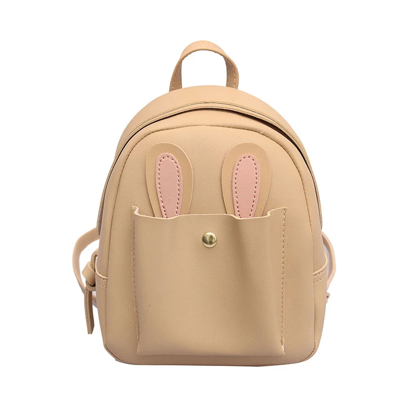 

ACE LOVE Brand Small Light Quality PU Leather Women Backpack Cute Rabbit Ears Girl Backpack Casual Go Out Young Korean Style