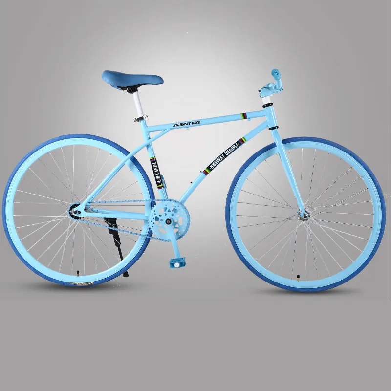 26 дюймов дорожный велосипед с фиксированной передачей Велосипед тормоза тонкие шины Легкий взрослый трек Односкоростной велосипед для взрослых студентов