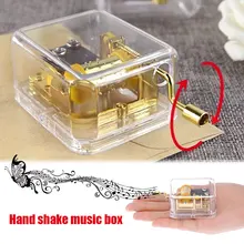 Ручное движение музыкальной шкатулки украшения Декор классический подарок на день рождения ремесла заводная акриловая музыкальная шкатулка мини-музыкальный шкаф