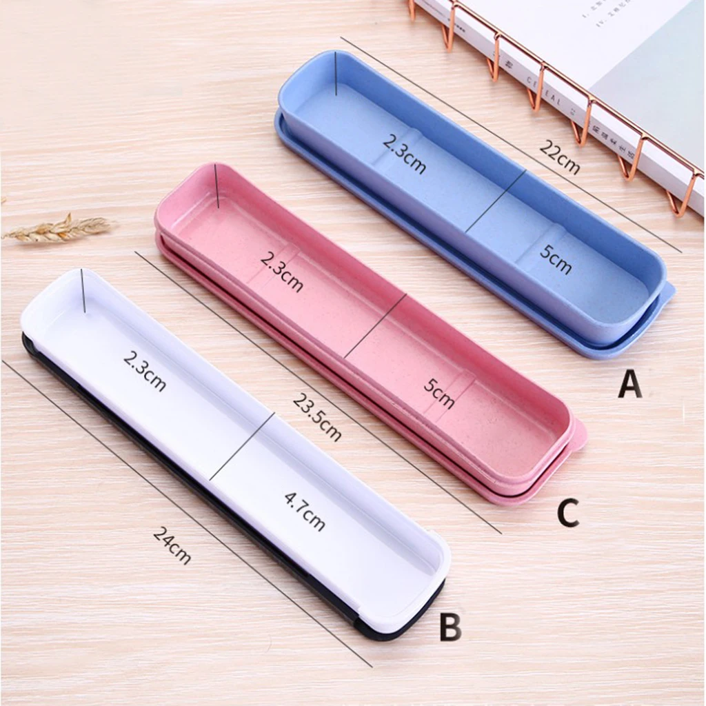 Food-Grade Plastic Tableware Storage Stylish Design Case Portable Travel Flatware Storage Box for Chopsticks Spoon Fork 
