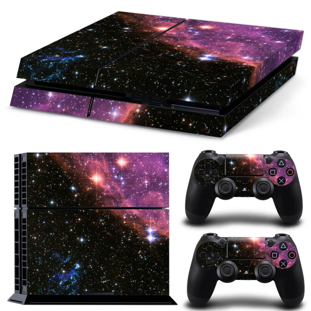 Galaxy Star Vinyl Skin Sticker Cover For Sony PS4 Console with 2 Controllers Decal For Ps 4 For Ds 4 Gamepad Joypad Joysticks