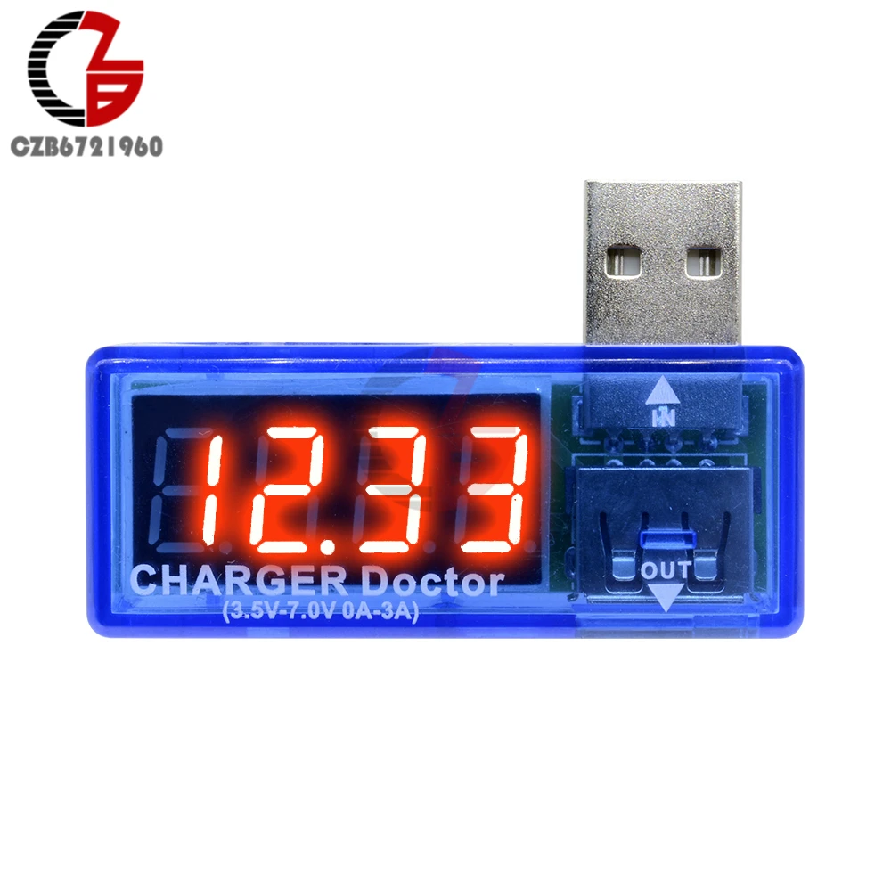 Mini LED Display Digital USB Voltmeter Ammeter Power Current Voltage