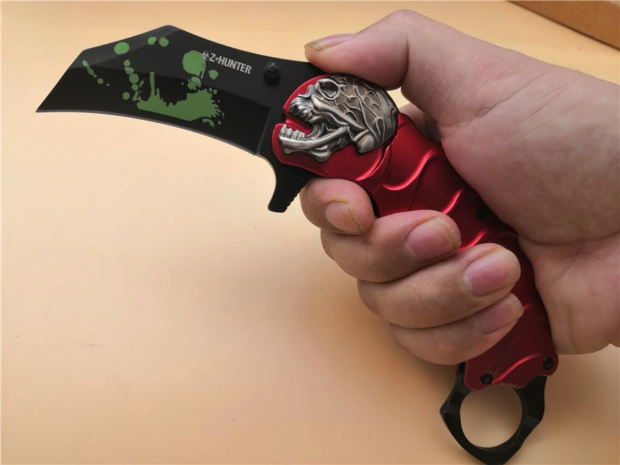 KESIWO F108 Karambit folding knife 440 blade Aluminium Outdoor cs go camping Hunting Tactical Knife (9)