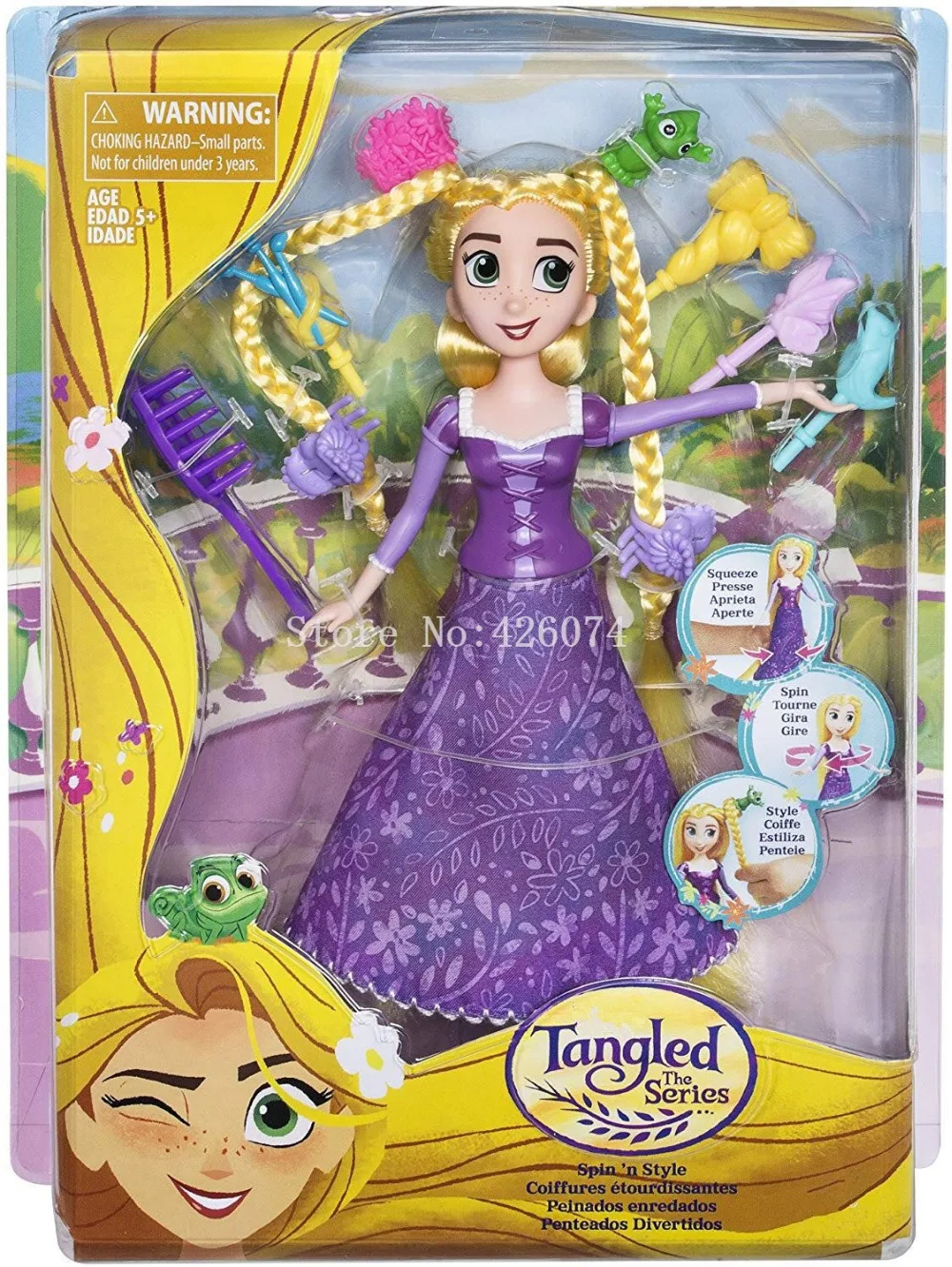 

New Fashion Tangled Rapunzel Princess Figure Dolls Set For Girls Kids Toys Children Christmas Gifts 23CM
