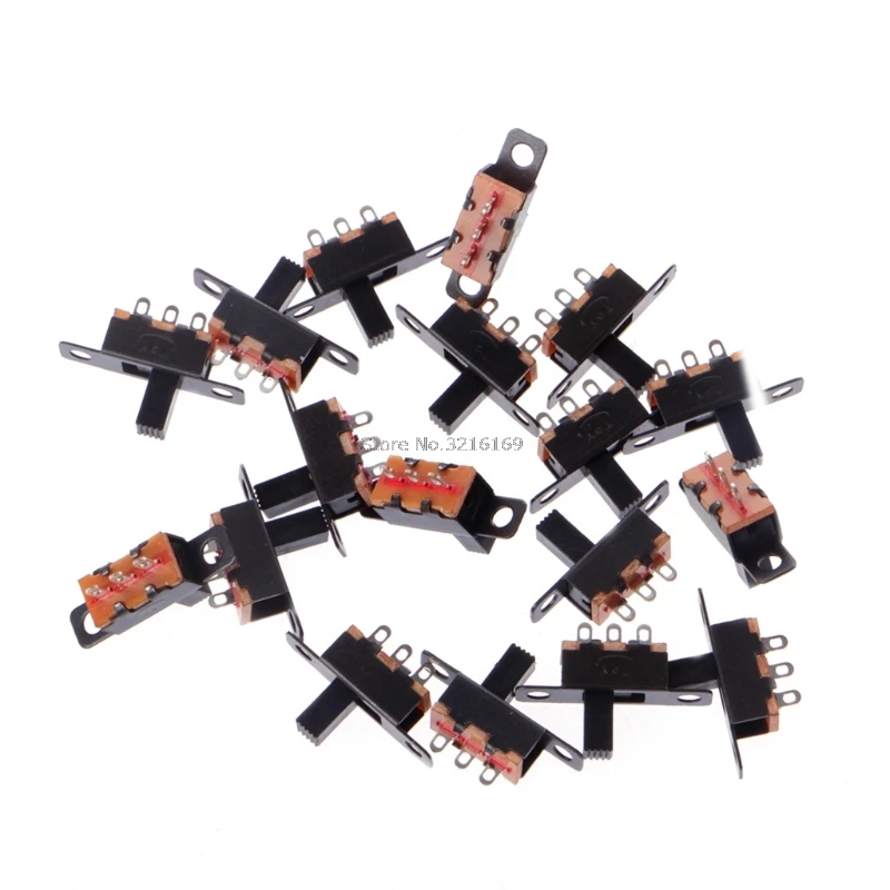 

For 20Pcs/Bag DC 50V 0.5A 3 Solder Lug Pin 2 Position SPDT 1P2T Mini Panel Slide Switch Promotion