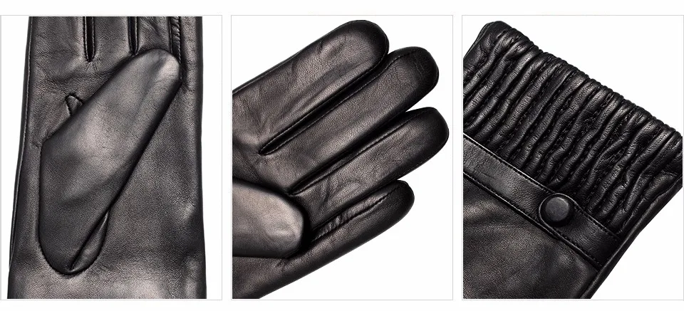 Натуральная Кожа перчатки Хорошее качество перчатки женские Моды кожаные перчатки Старинные зимние перчатки женщины черный Утепление