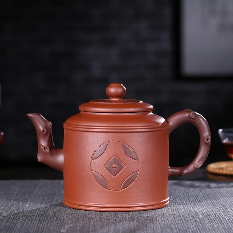 

Yixing Enameled Pottery Teapot Famous Full Manual Raw Ore Clear Cement Two-tone Stump Kettle Kungfu Online Teapot Tea Set Suit