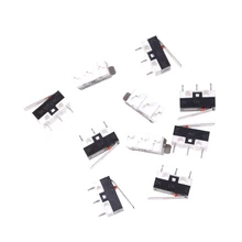 10 Uds KW10 3 Pin palanca de bisagra larga spdt de acción momentánea Mini Micro interruptor AC 125V 1A 12x6x13mm