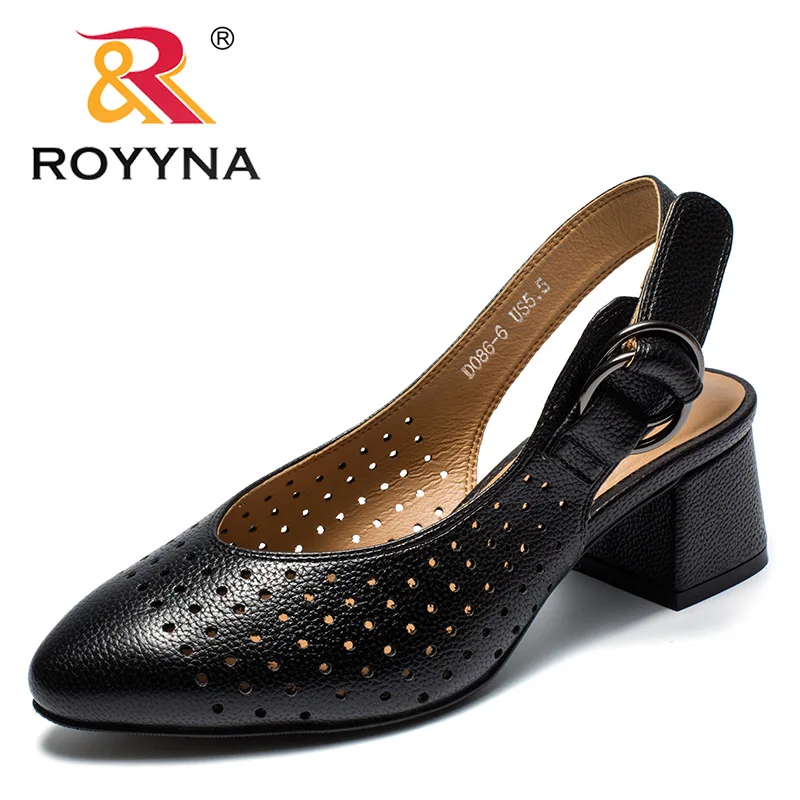 Женские летние сандалии ROYYNA, с пряжкой, в горошек|Боссоножки и сандалии| | АлиЭкспресс