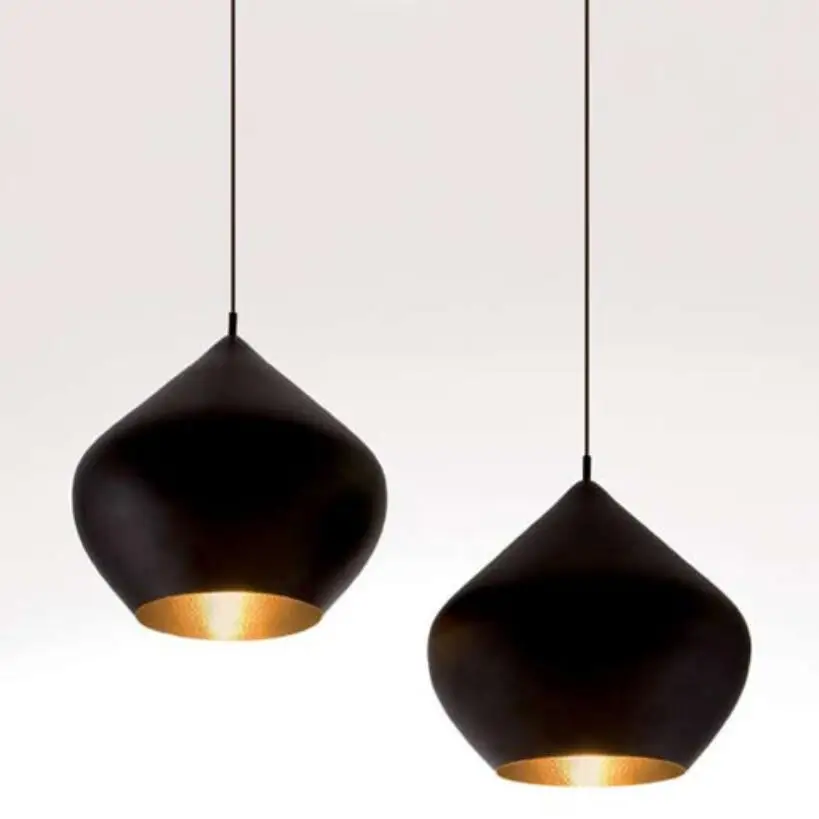 

D52cm Tom Beat Stout gold inside Black White Aluminium Pendant Light Lamps Dining Room Bedroom Kitchen Hotel Cafe Bar Loft light