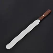 Безопасный, деревянный ручка из нержавеющей стали для торта Крем шпатель для масла нож для кремового торта кухонный глазурь для выпечки глазурь торта